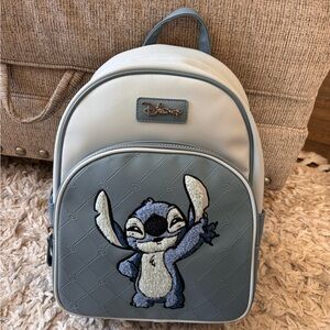 Disney Blue Stitch Backpack Large Backpack Lilo & Stitch Patch Bag NWT